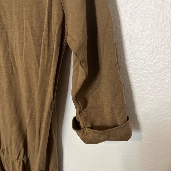 Sessun soft belted Brown/green Dress with pockets and belt, size M - Picture 7 of 10